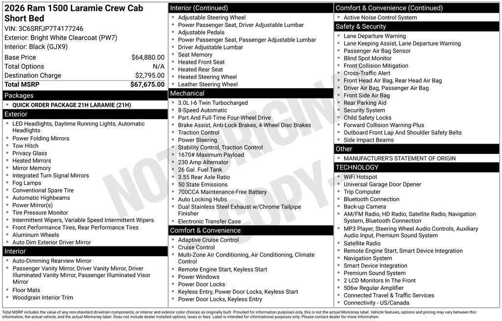 ram ram 1500 pickup 2026 3C6SRFJP7T4177246 image ram ram 1500 pickup 2026 3C6SRFJP7T4177246 image